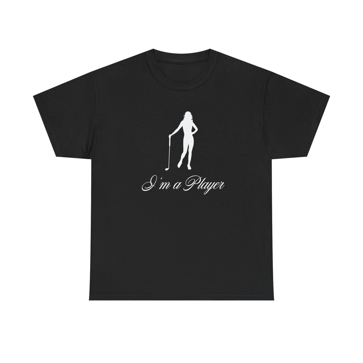 All Cotton "I'm a Player" Golf Girl White Logo