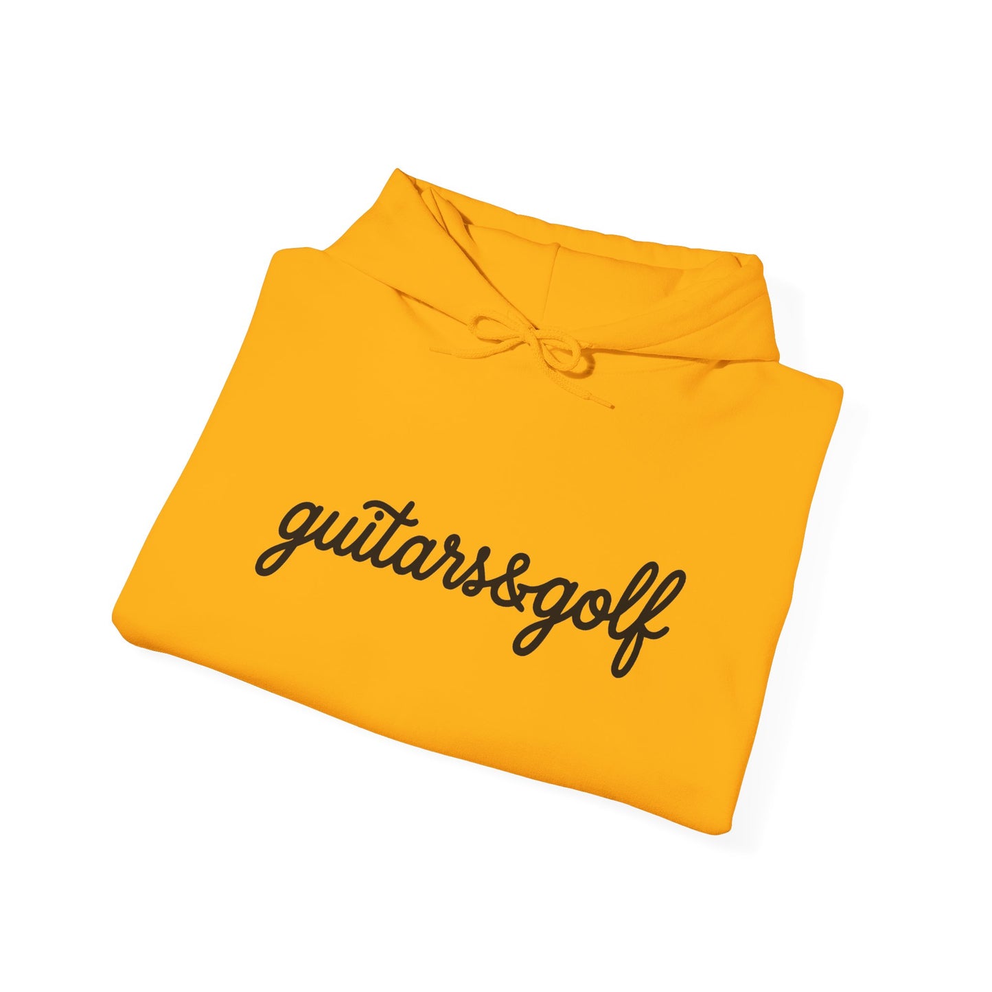 "guitars&golf" White Logo Heavy Blend™ Hooded Sweatshirt