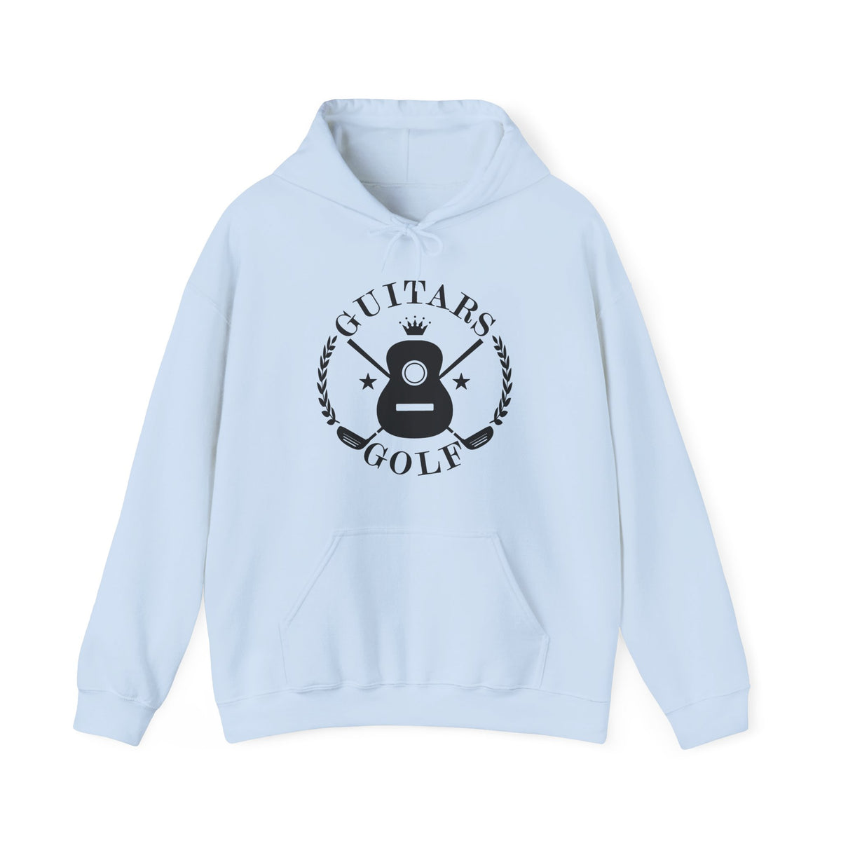 "Guitars & Golf" Logo Black Front Heavy Blend™ Hooded Sweatshirt