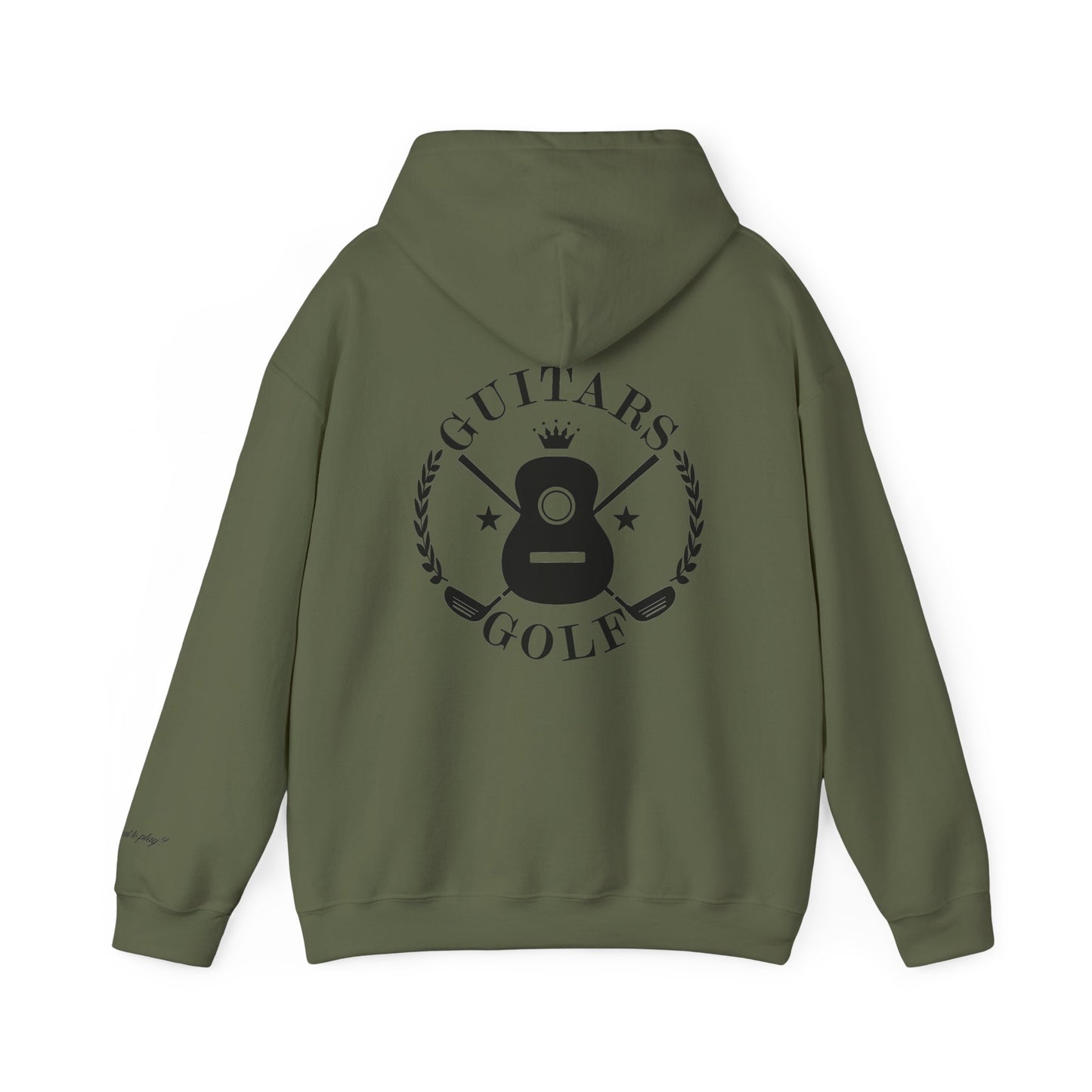 "guitars&golf" White Logo Heavy Blend™ Hooded Sweatshirt