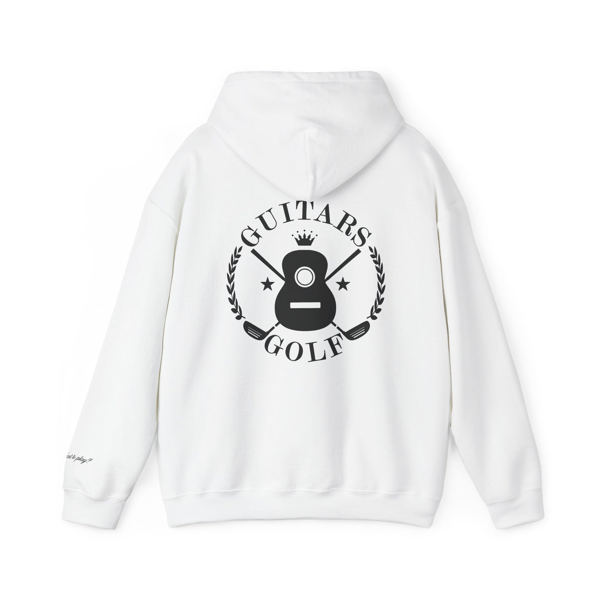 "guitars&golf" Black Logo Heavy Blend™ Hooded Sweatshirt
