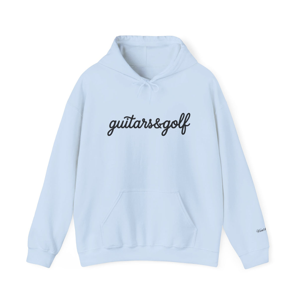 "guitars&golf" White Logo Heavy Blend™ Hooded Sweatshirt