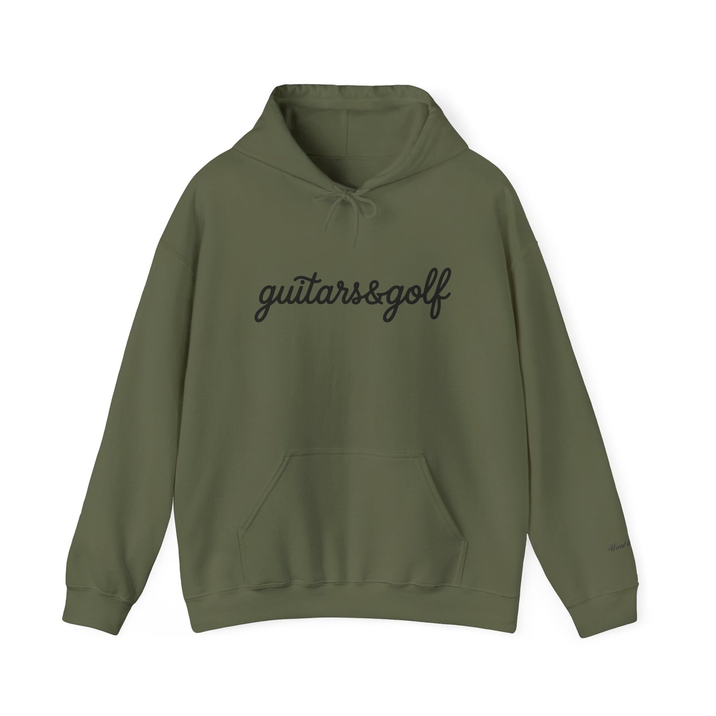 "guitars&golf" White Logo Heavy Blend™ Hooded Sweatshirt