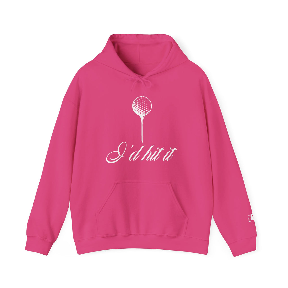"I'd Hit It" White Logo Heavy Blend™ Hooded Sweatshirt