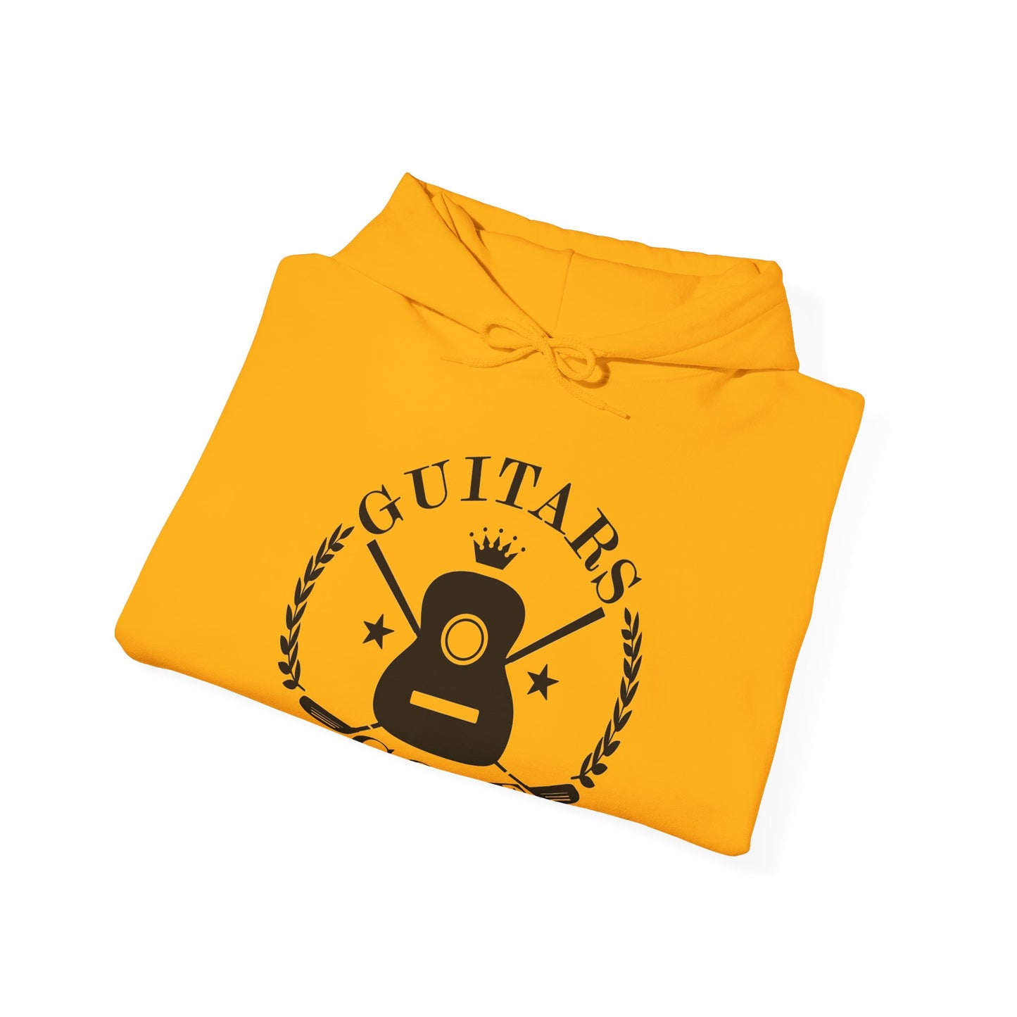 "Guitars & Golf" Logo Black Front Heavy Blend™ Hooded Sweatshirt