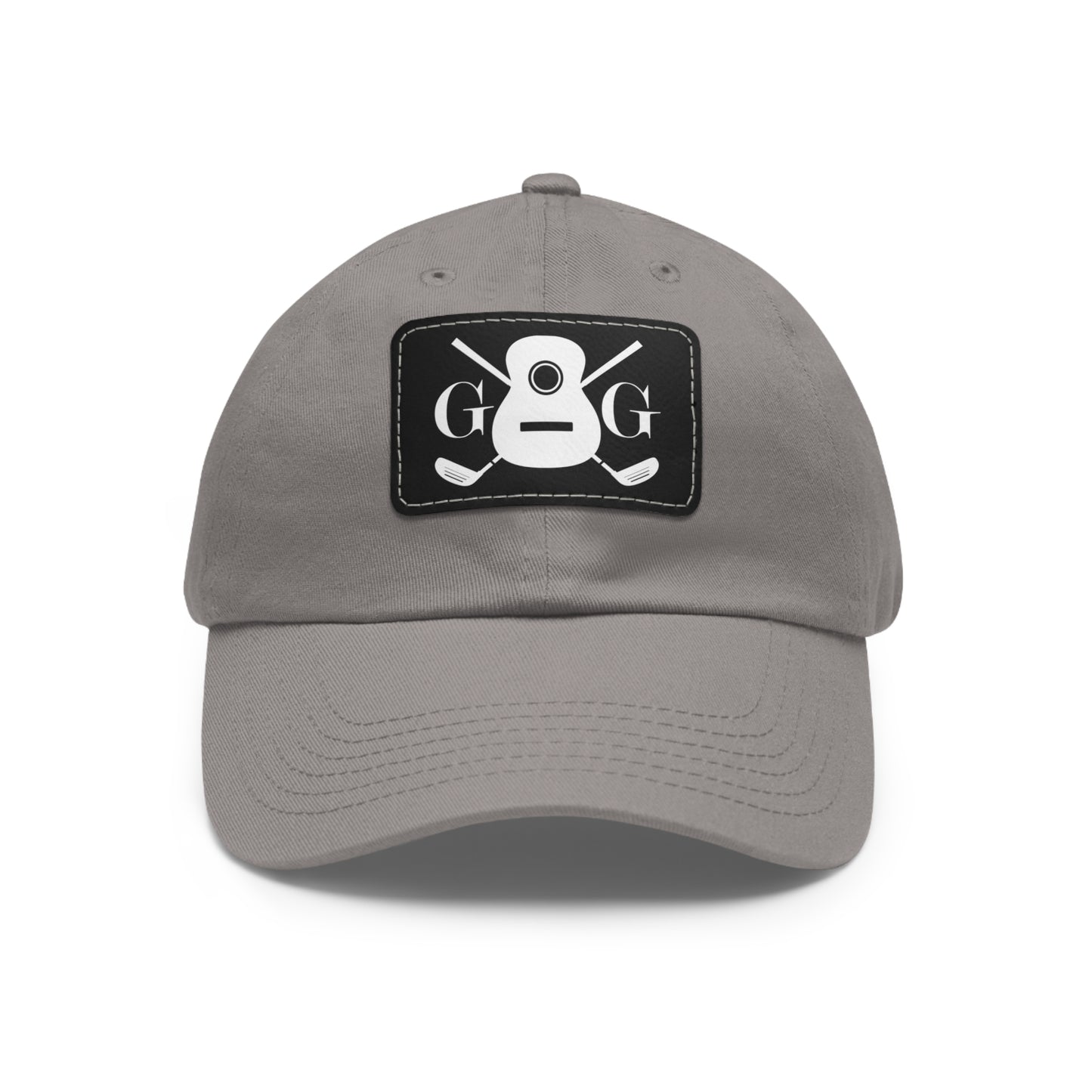 "G&G" White Logo Leather Patch Hat on Your Color Choice