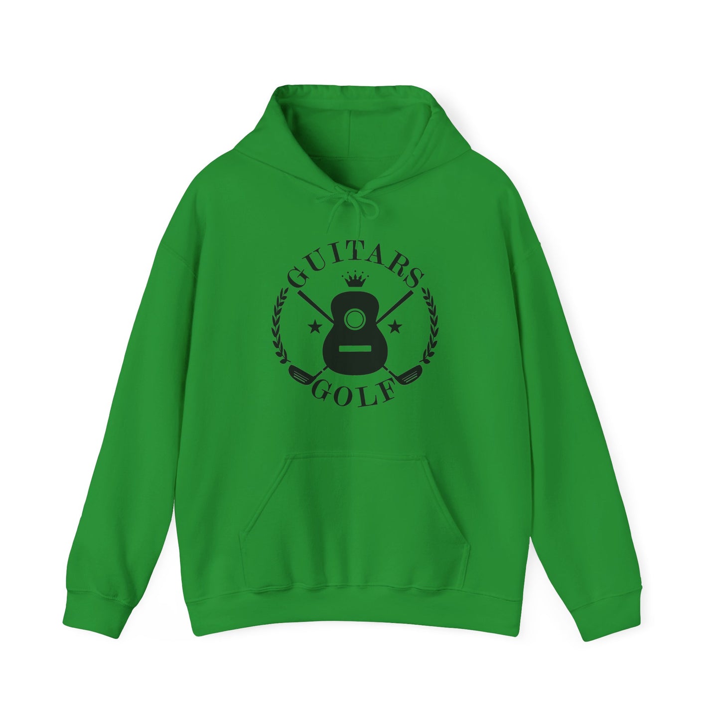 "Guitars & Golf" Logo Black Front Heavy Blend™ Hooded Sweatshirt