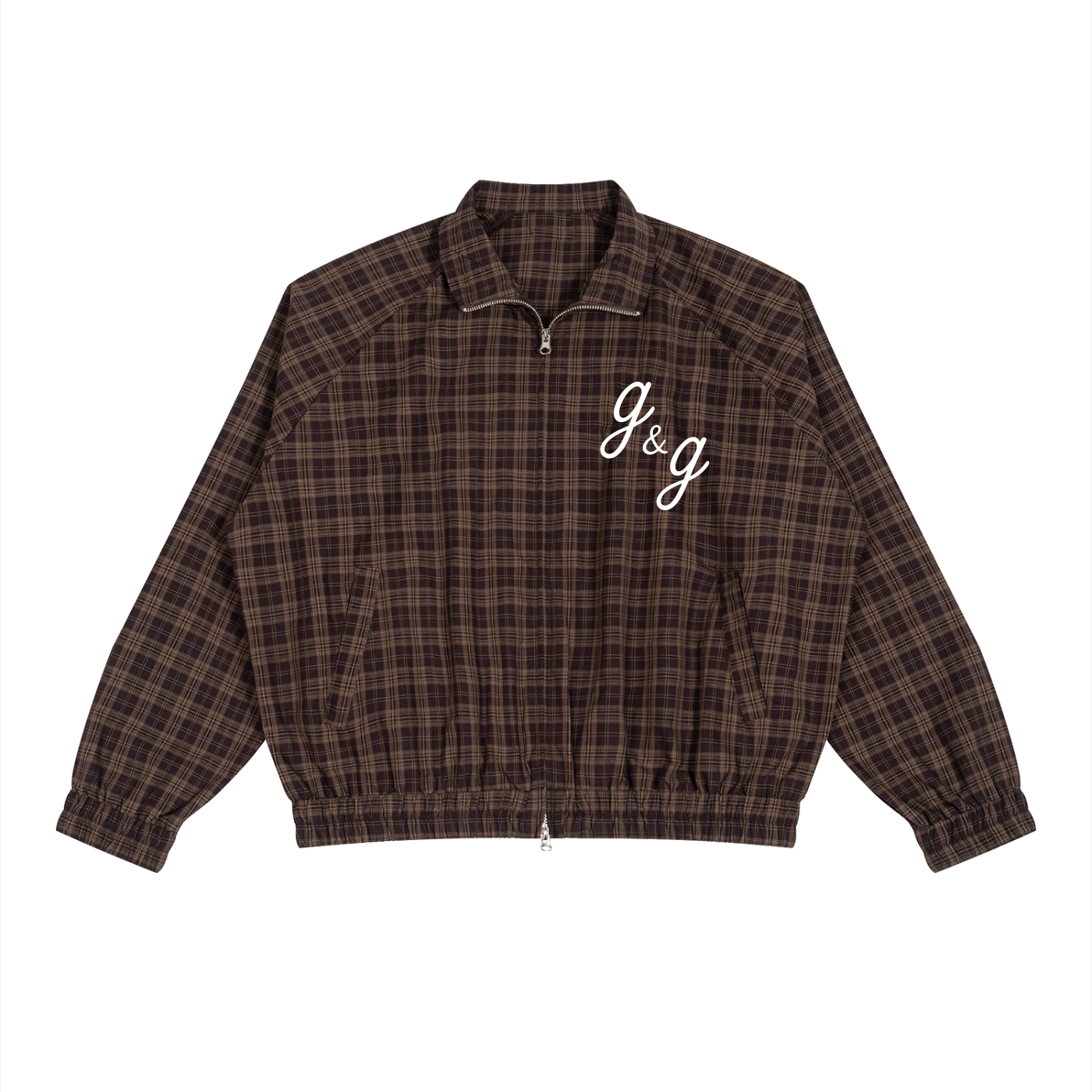 Unisex Plaid Full-Zip Track Jacket