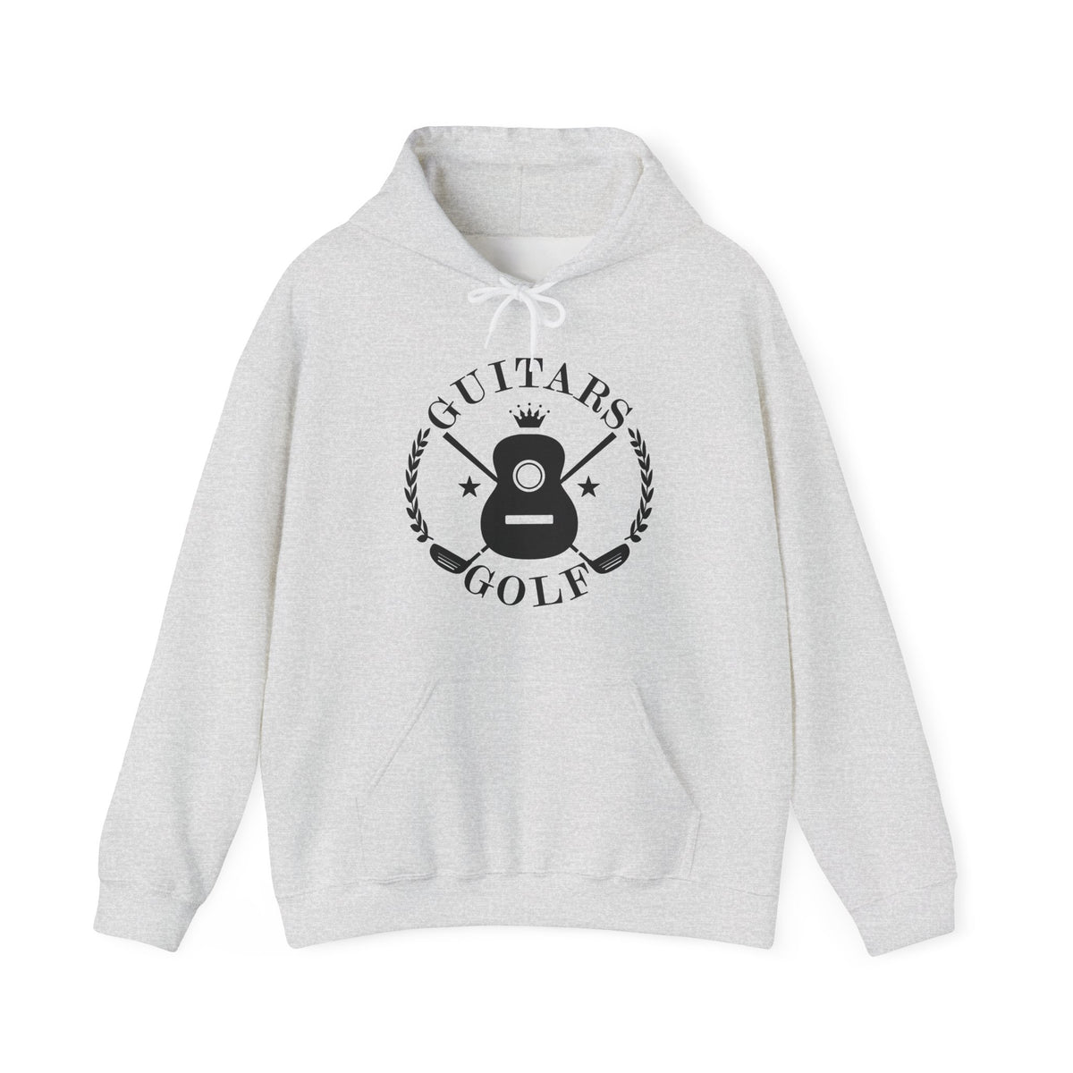 "Guitars & Golf" Logo Black Front Heavy Blend™ Hooded Sweatshirt