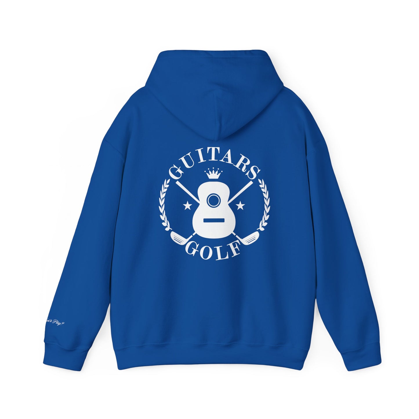 "guitars&golf" White Logo Heavy Blend™ Hooded Sweatshirt