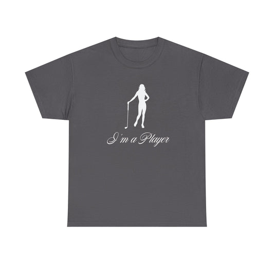 "I'm a Player" Golf Girl White Logo Tee