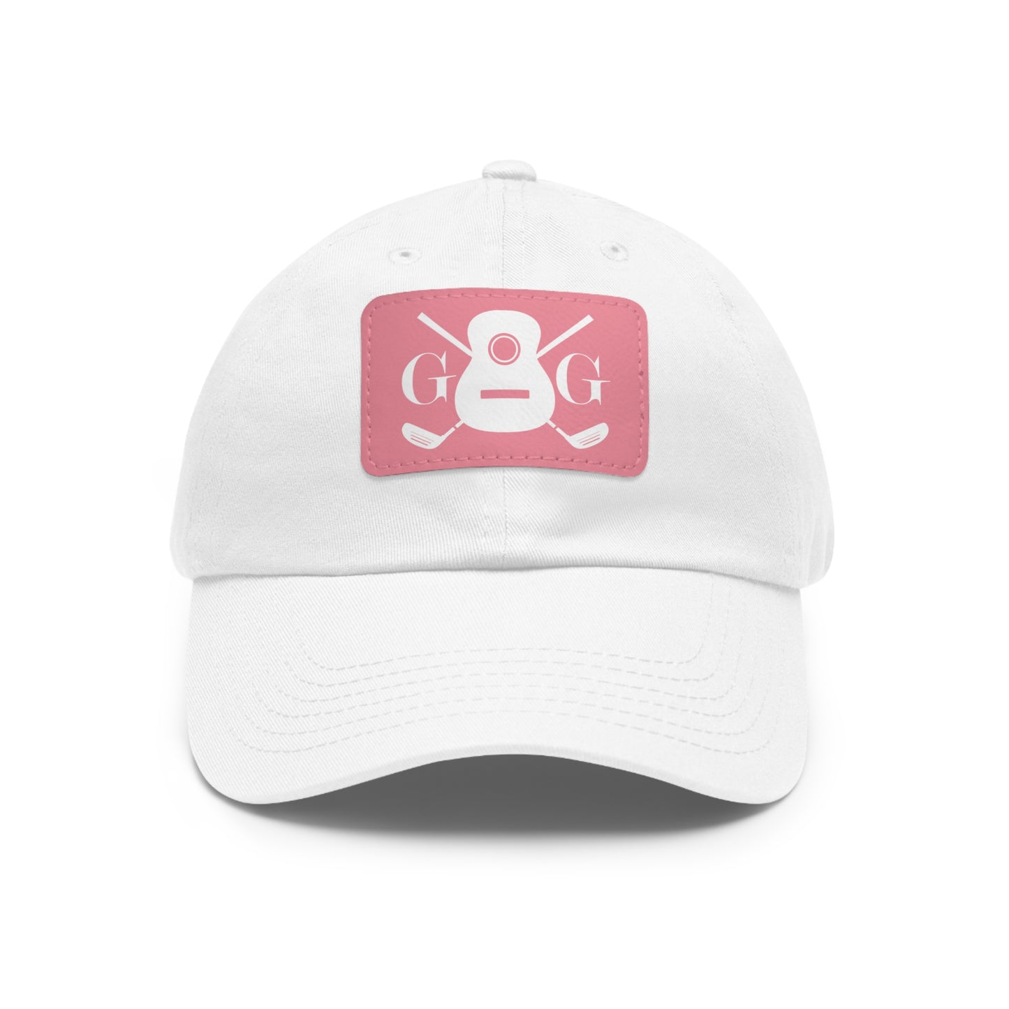 "G&G" White Logo Leather Patch Hat on Your Color Choice