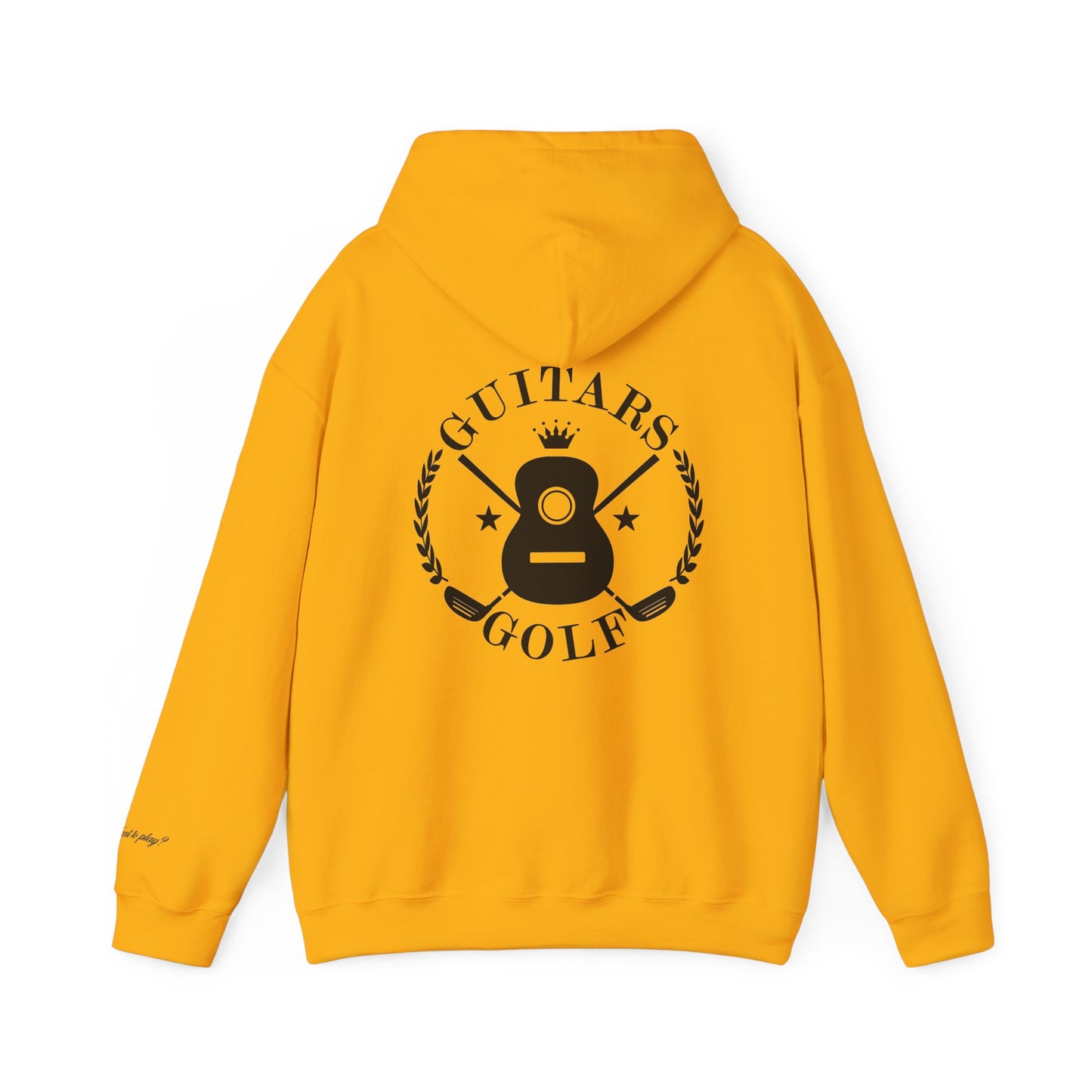 "guitars&golf" White Logo Heavy Blend™ Hooded Sweatshirt