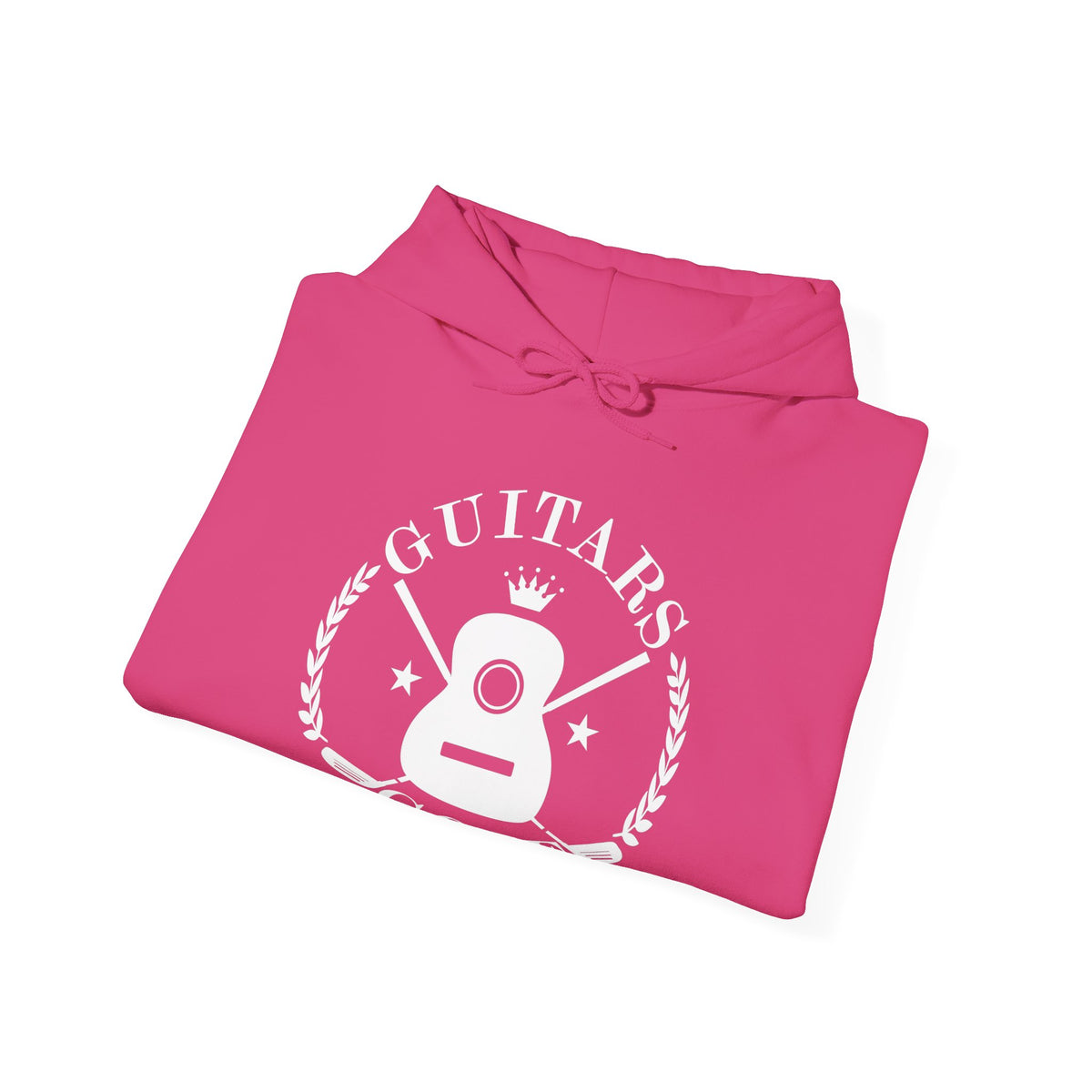 "Guitars & Golf" Logo White Front Heavy Blend™ Hooded Sweatshirt