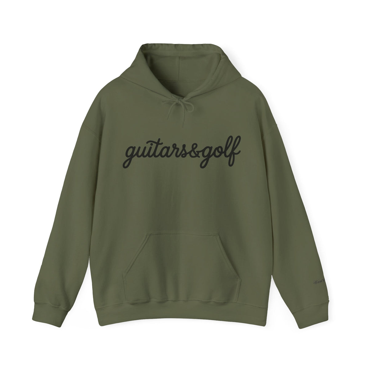 "guitars&golf" Black Logo Heavy Blend™ Hooded Sweatshirt