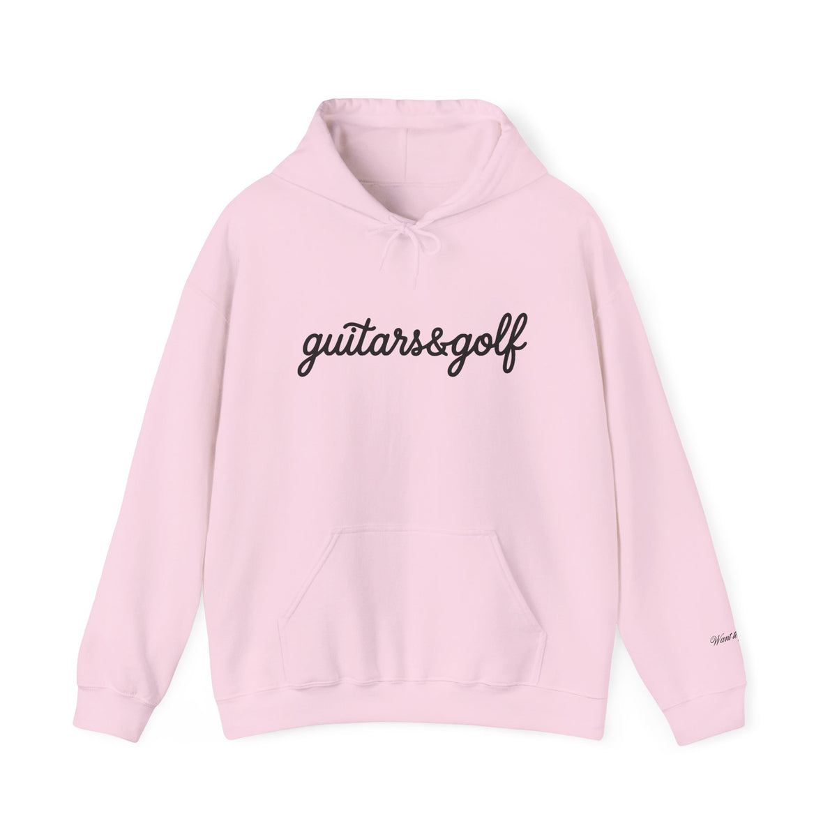 "guitars&golf" White Logo Heavy Blend™ Hooded Sweatshirt
