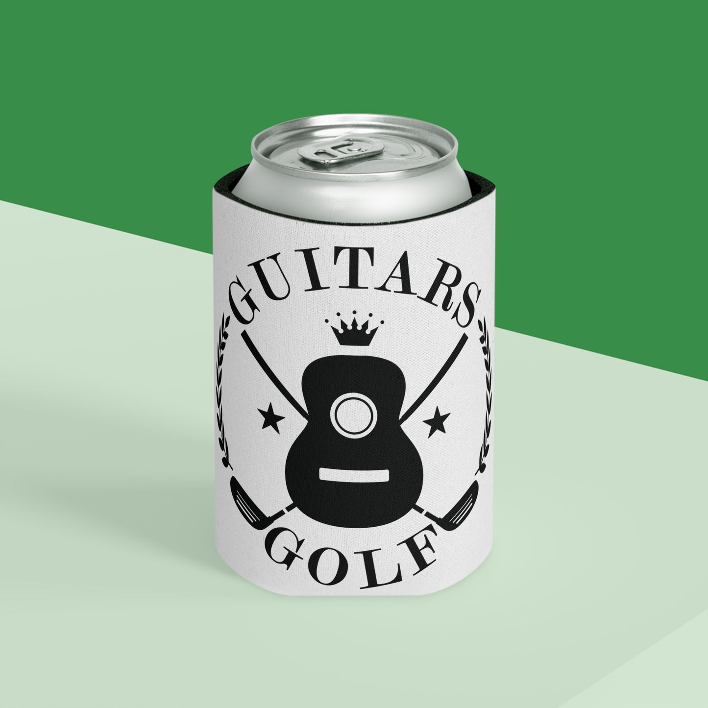 "Guitars and Golf" Logo Can Cooler