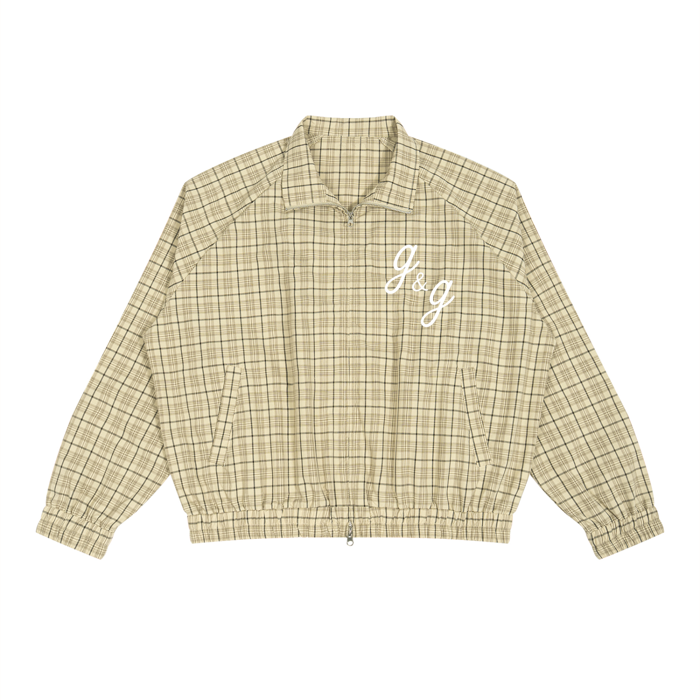 Unisex Plaid Full-Zip Track Jacket