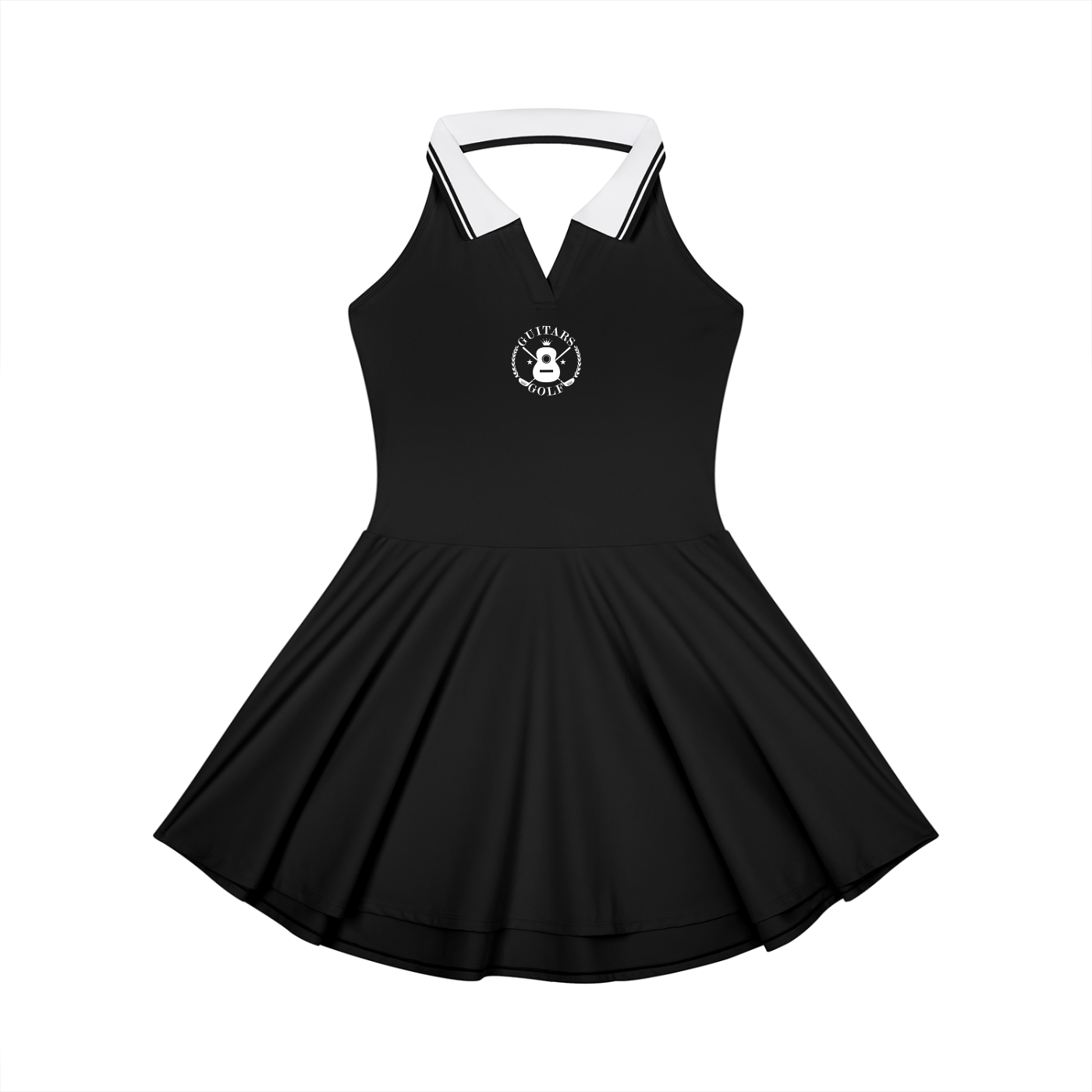 Women's Collared Halter A-Line Logo Yes Dress