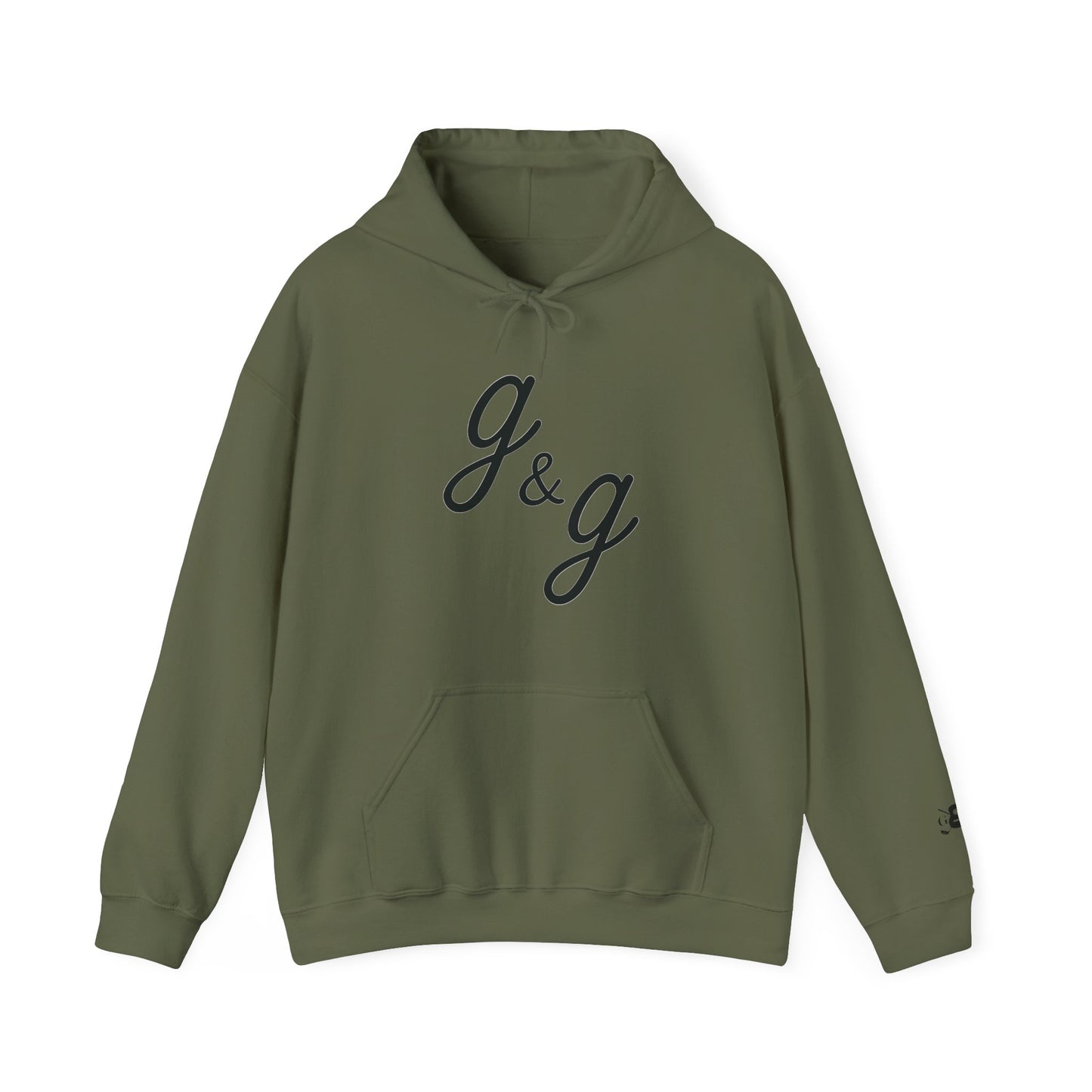 The "Lowercase" g&g Pro Black Logo Heavy Blend™ Hooded Sweatshirt