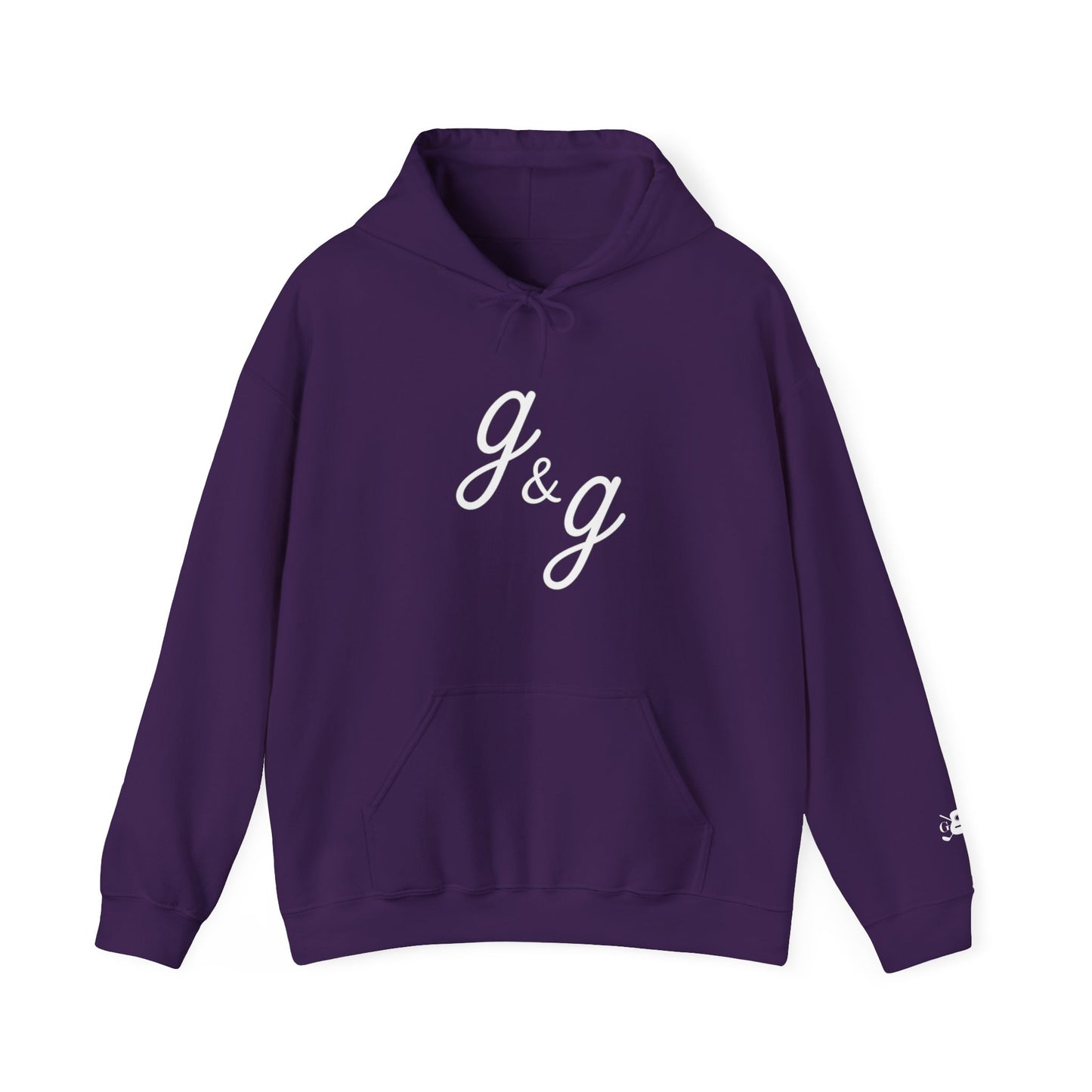The "Lowercase" g&g Pro White Logo Heavy Blend™ Hooded Sweatshirt