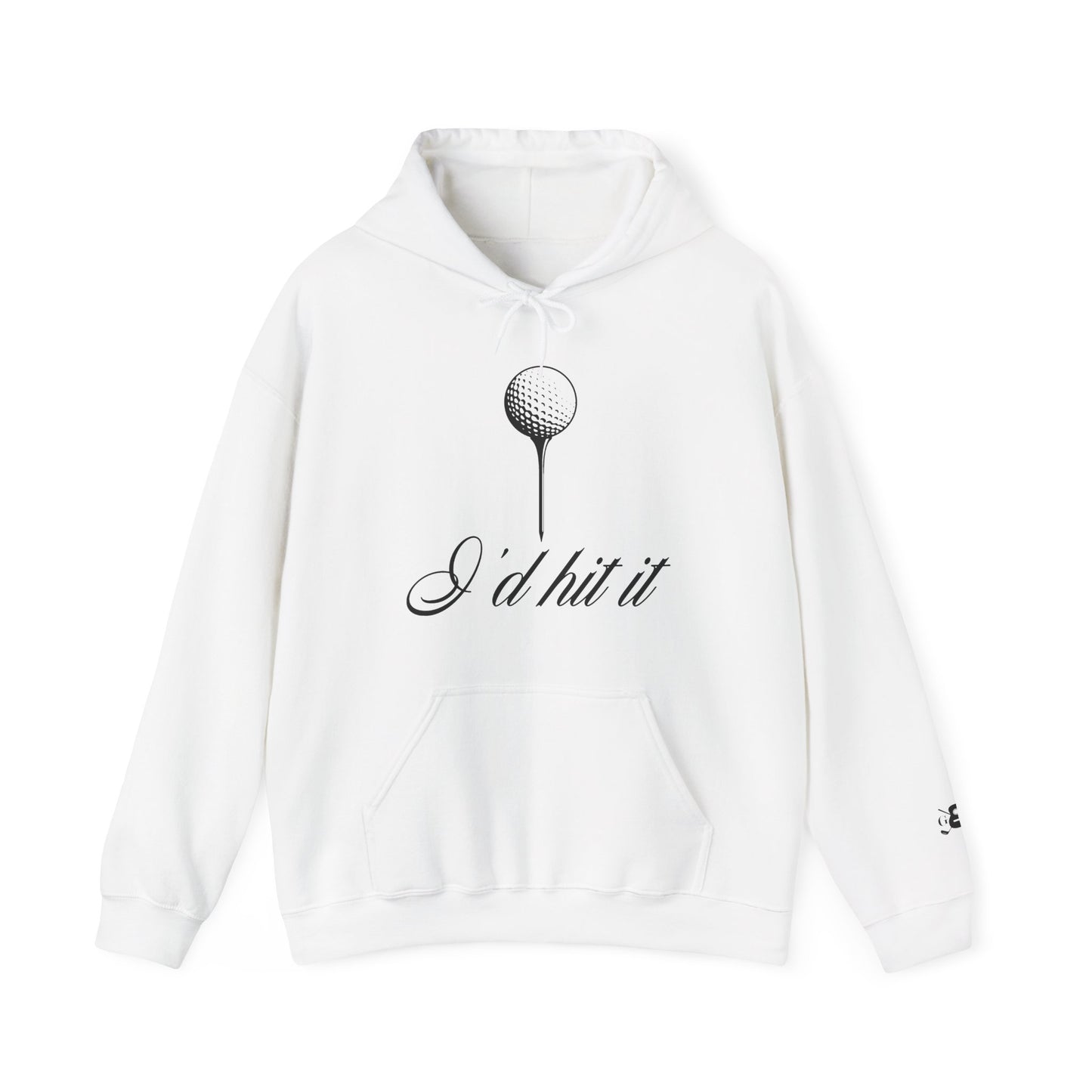 "I'd Hit It" Black Logo Heavy Blend™ Hooded Sweatshirt