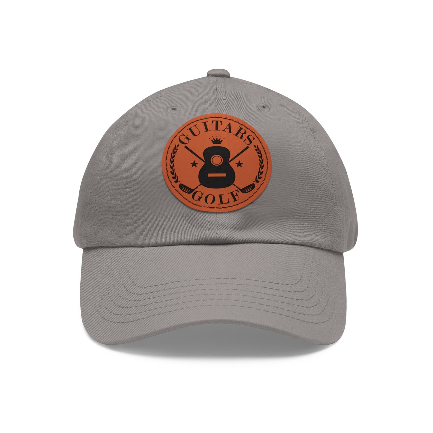 "Guitars and Golf" Logo Dad Hat with Leather Patch