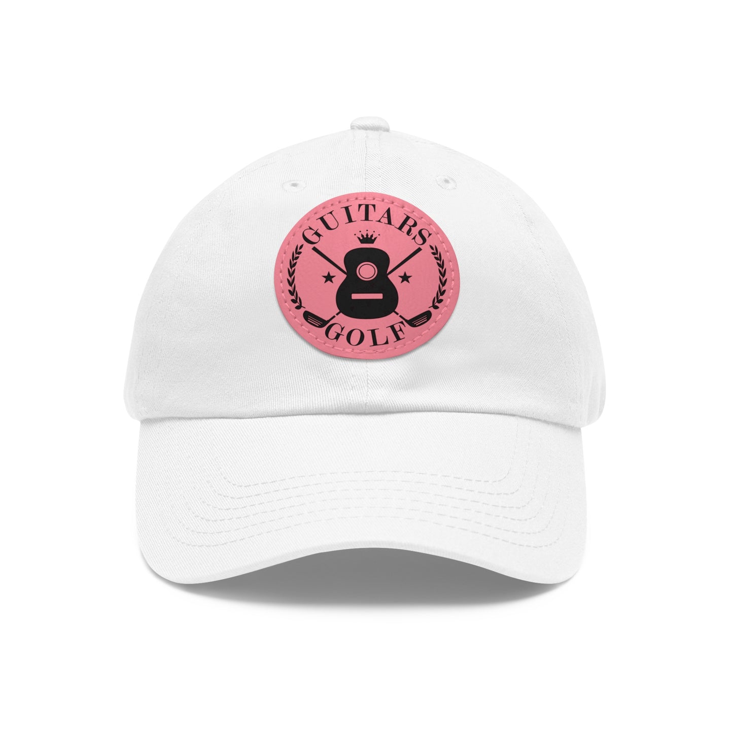 "Guitars and Golf" Logo Dad Hat with Leather Patch