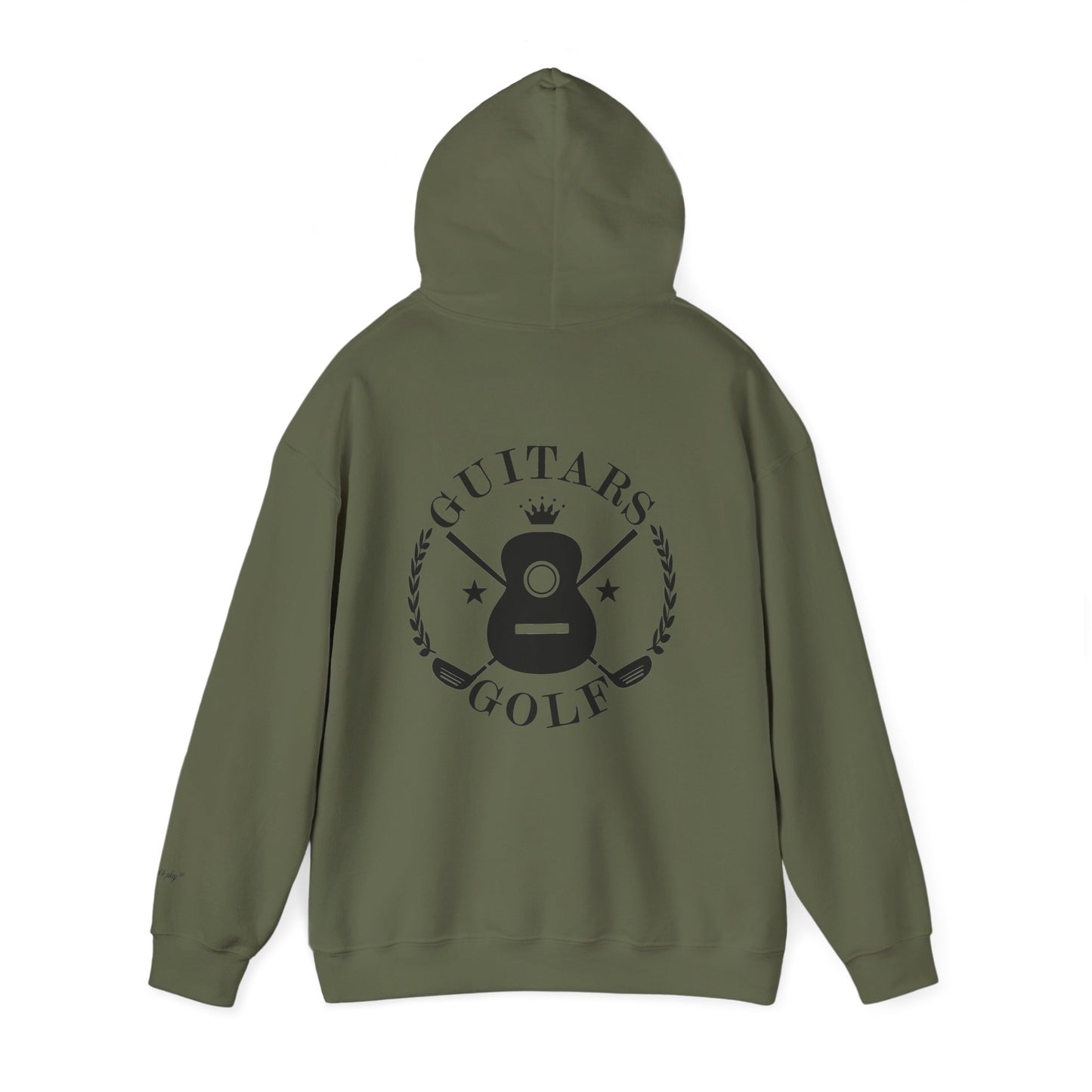 "guitars&golf" White Logo Heavy Blend™ Hooded Sweatshirt