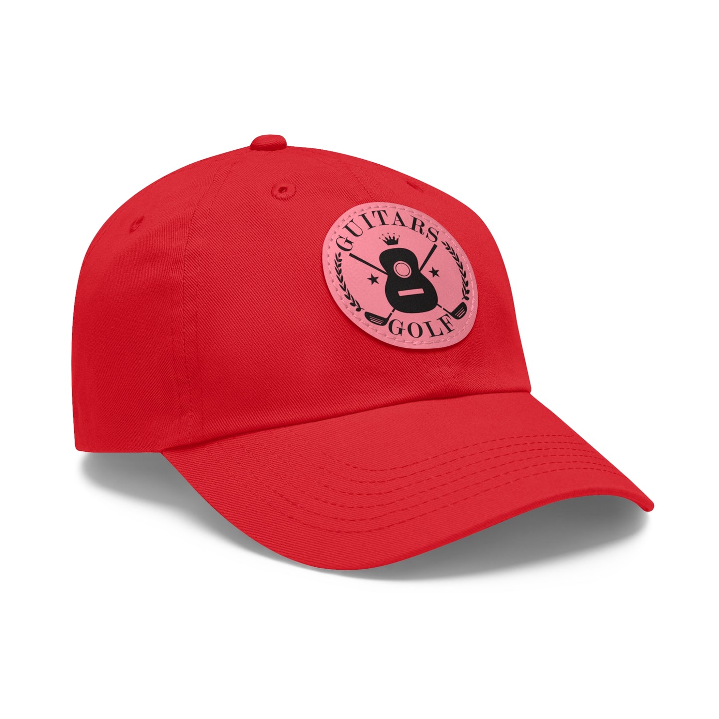 "Guitars and Golf" Logo Dad Hat with Leather Patch