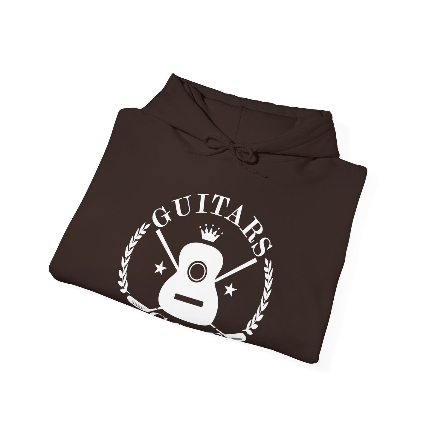 "Guitars & Golf" Logo White Front Heavy Blend™ Hooded Sweatshirt
