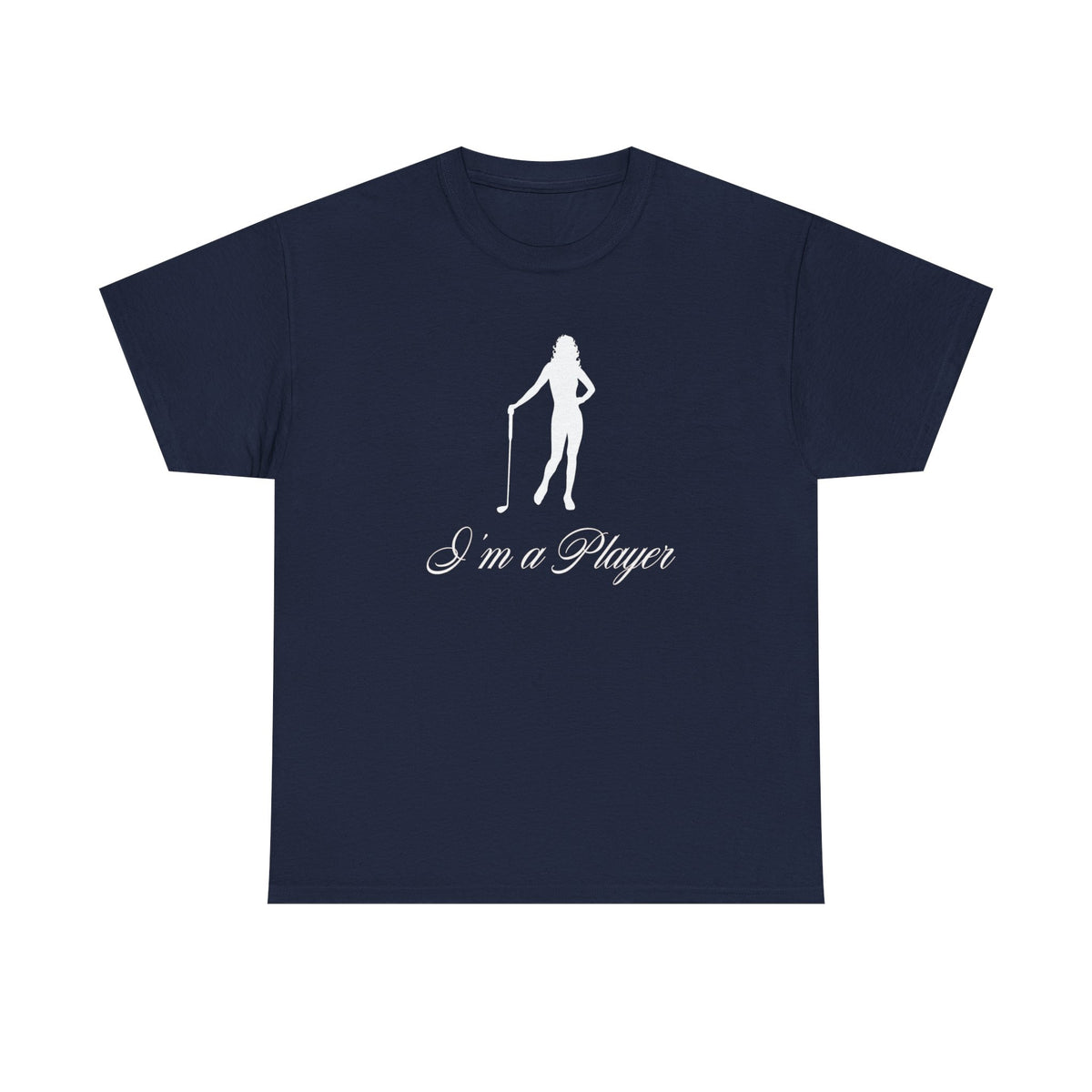All Cotton "I'm a Player" Golf Girl White Logo