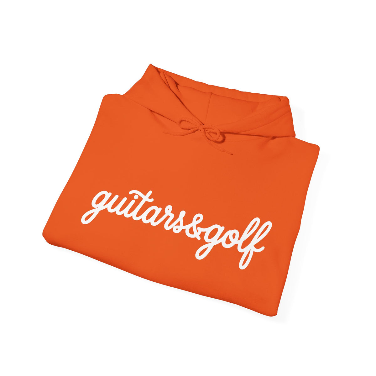 "guitars&golf" White Logo Heavy Blend™ Hooded Sweatshirt