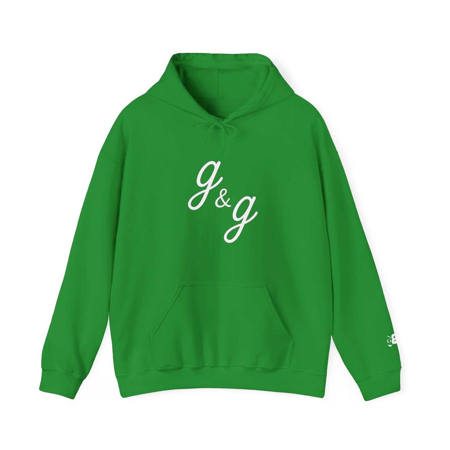The "Lowercase" g&g Pro White Logo Heavy Blend™ Hooded Sweatshirt
