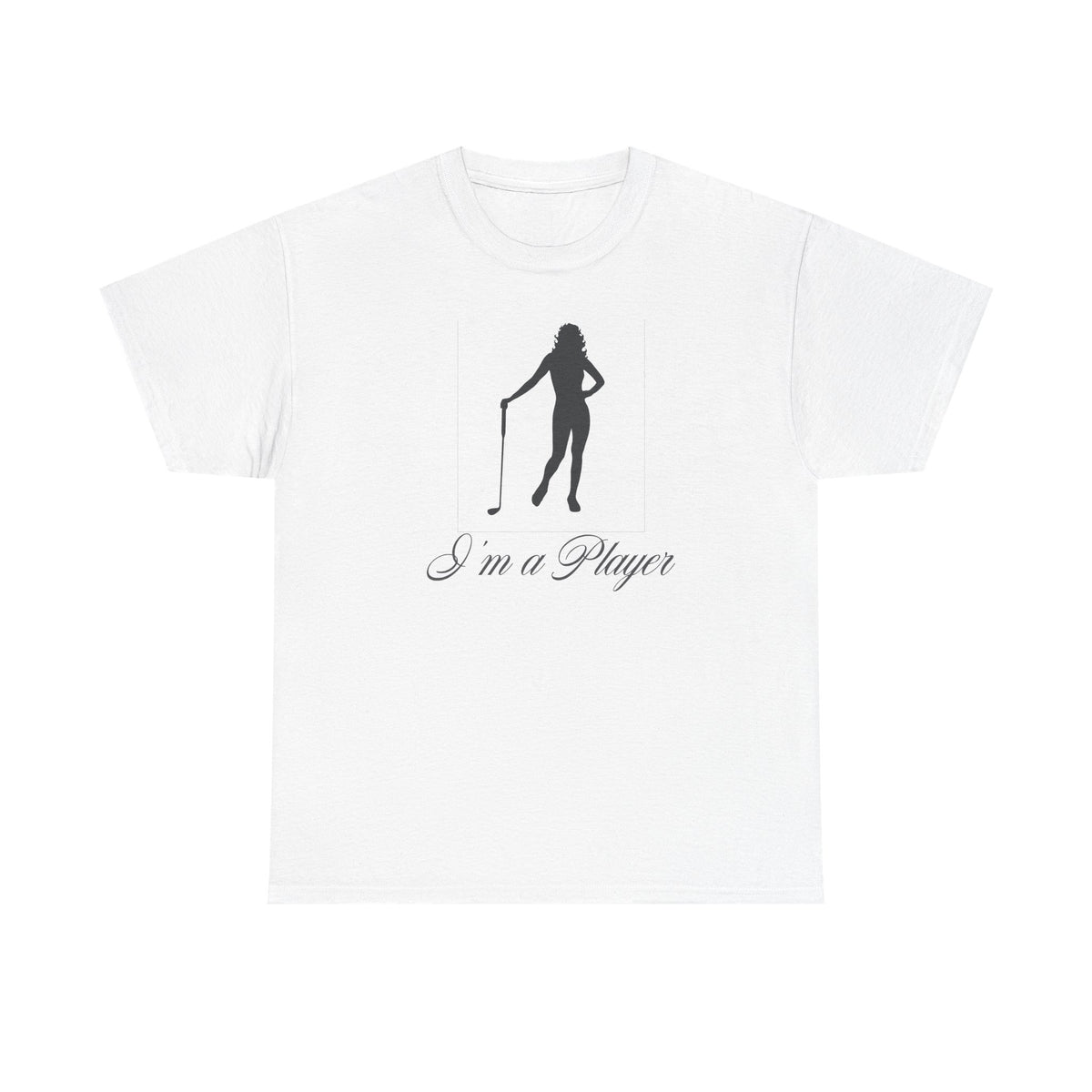 All Cotton "I'm a Player" golf girl Black Logo