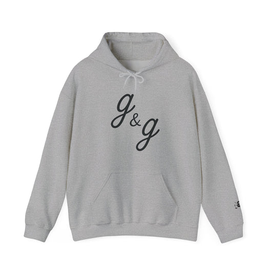 The "Lowercase" g&g Pro Black Logo Heavy Blend™ Hooded Sweatshirt
