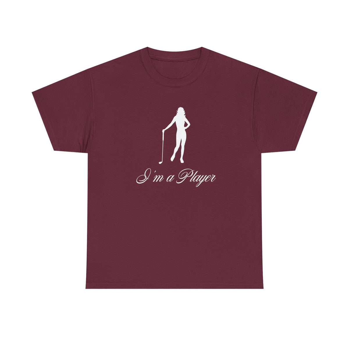 All Cotton "I'm a Player" Golf Girl White Logo