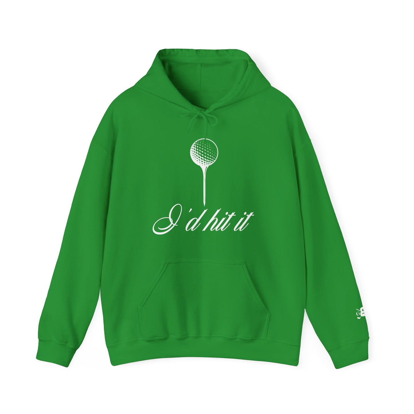 "I'd Hit It" White Logo Heavy Blend™ Hooded Sweatshirt