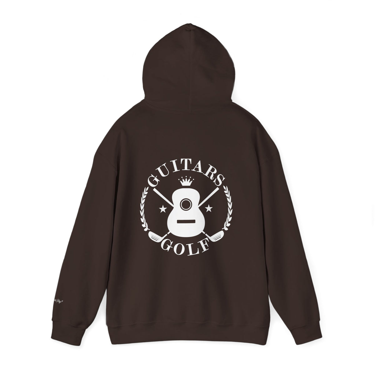 "guitars&golf" White Logo Heavy Blend™ Hooded Sweatshirt