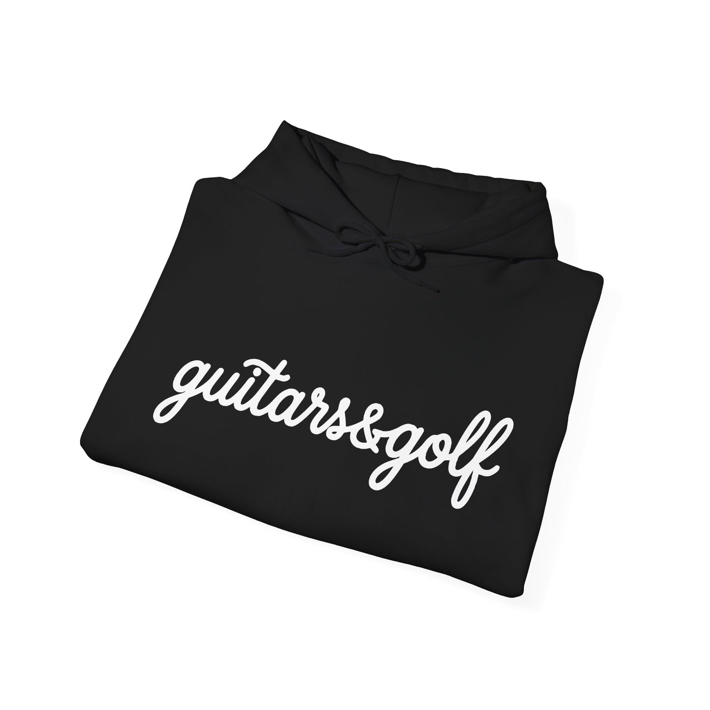 "guitars&golf" White Logo Heavy Blend™ Hooded Sweatshirt