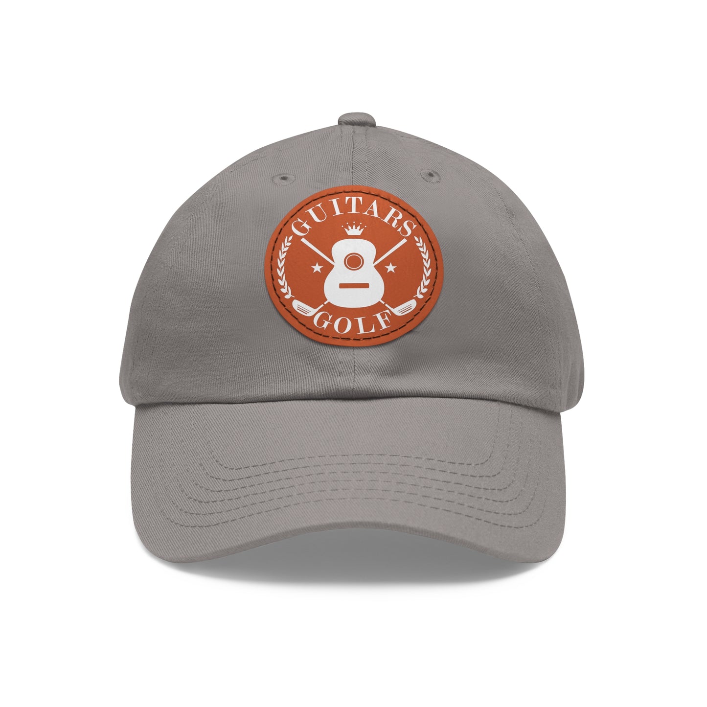 "Guitars and Golf" Logo Dad Hat with Leather Patch