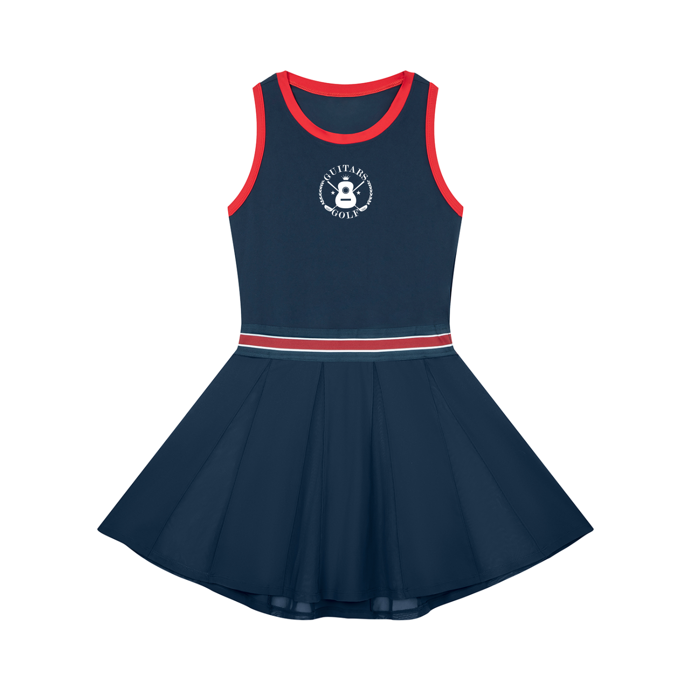 Women's Color Block A-Line Sleeveless Dress