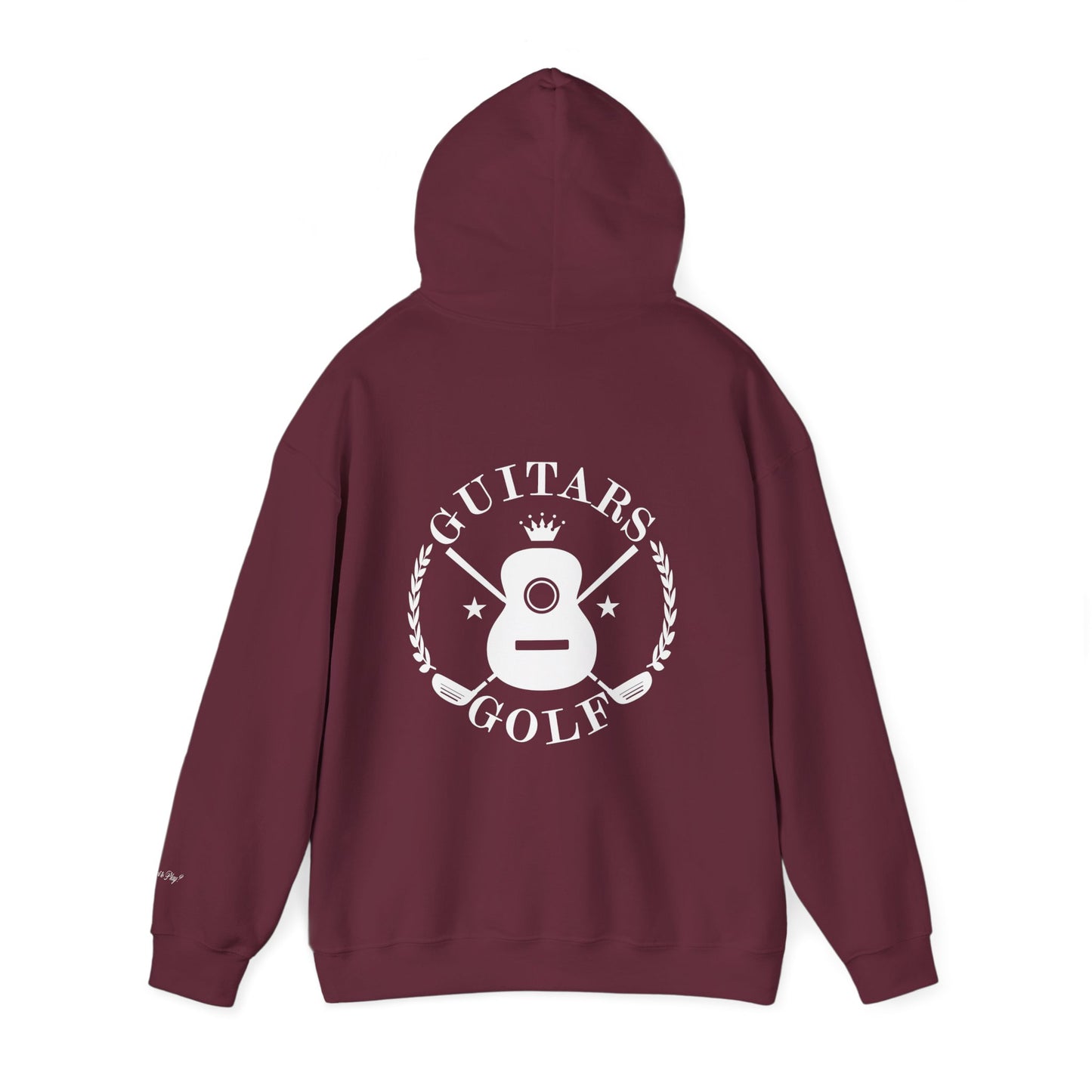 "guitars&golf" White Logo Heavy Blend™ Hooded Sweatshirt