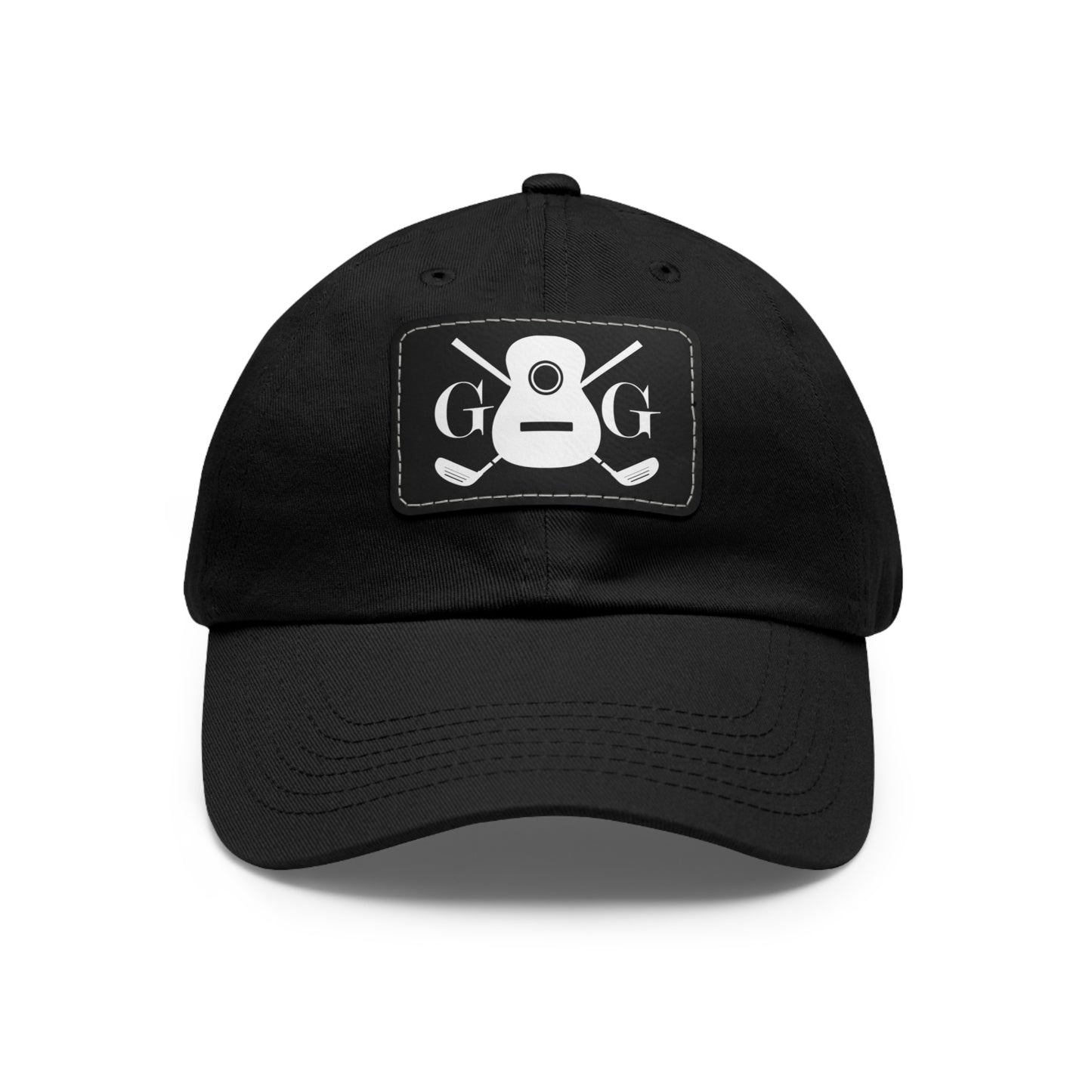 "G&G" White Logo Leather Patch Hat on Your Color Choice