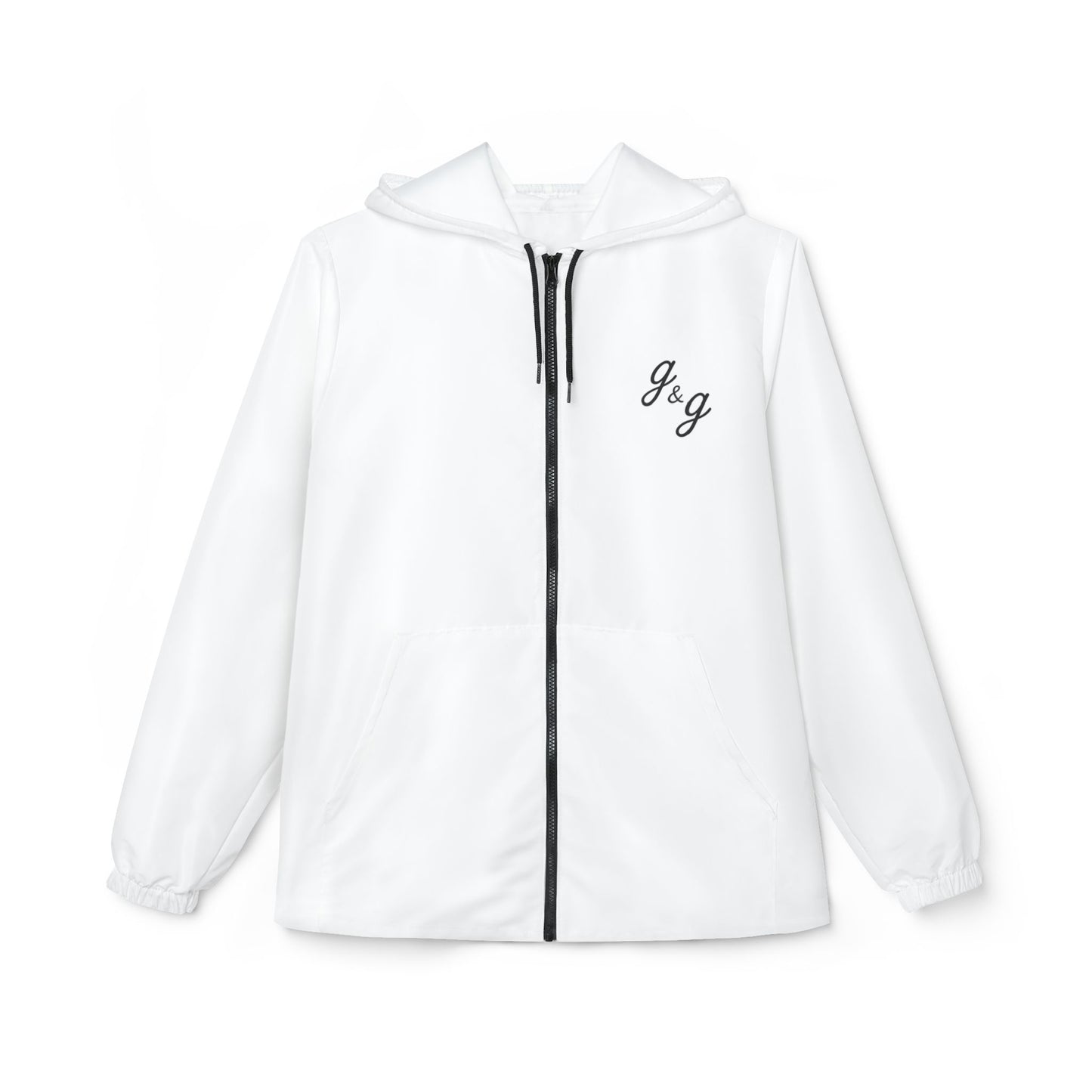 "Color Wheel" g&g Unisex Windbreaker Jacket in Quite White