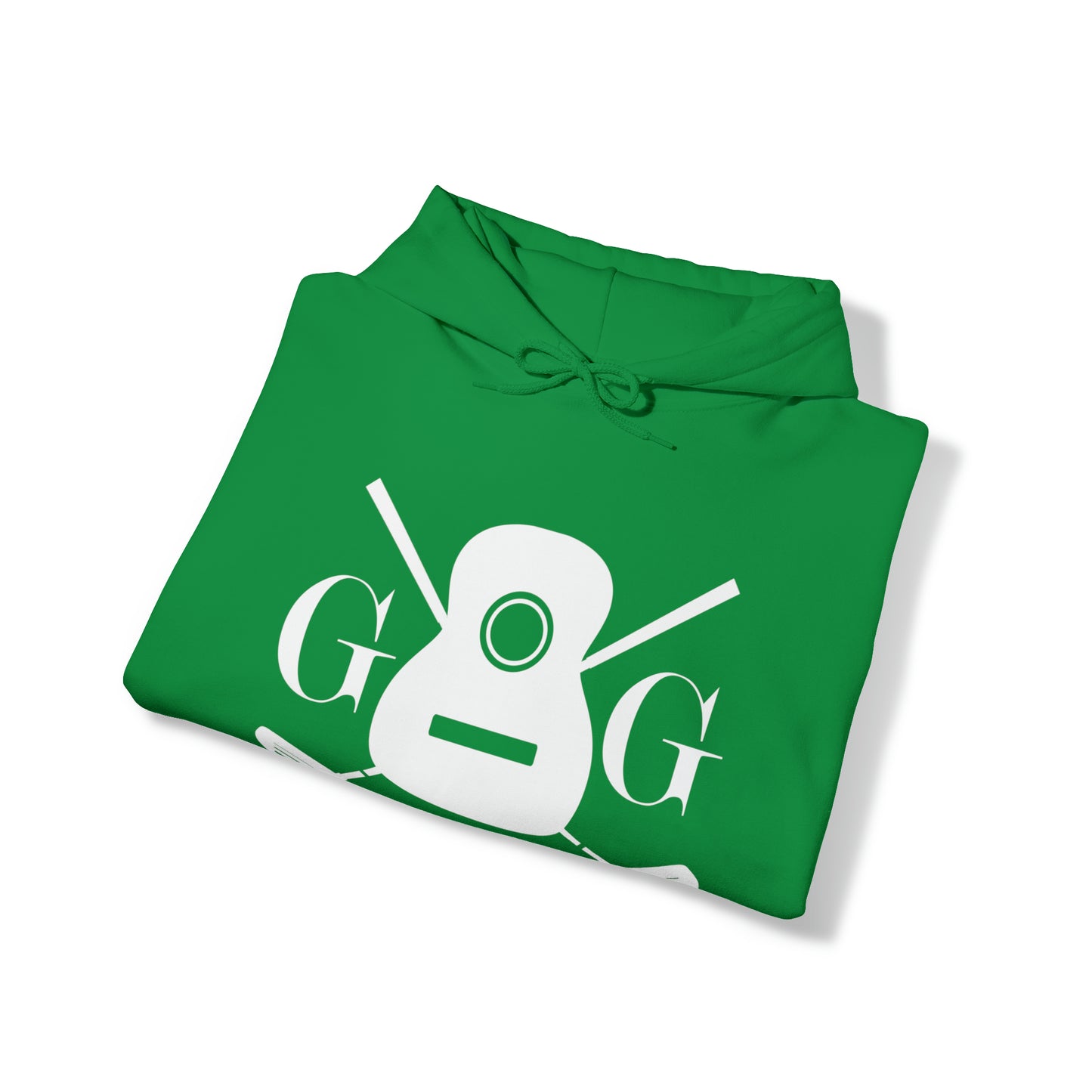 "GG" Logo White Front on Your Color Choice Unisex Heavy Blend™ Hooded Sweatshirt