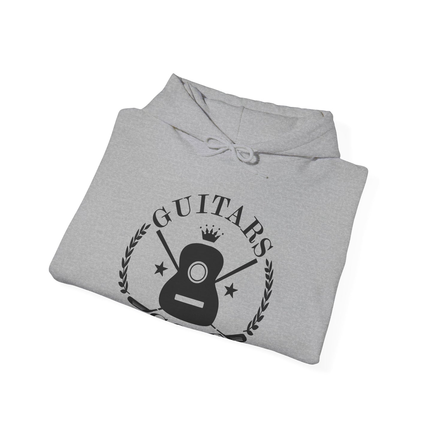 "Guitars & Golf" Logo Black Front Heavy Blend™ Hooded Sweatshirt