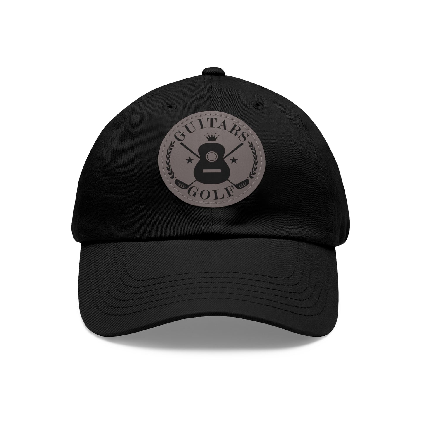 "Guitars and Golf" Logo Dad Hat with Leather Patch