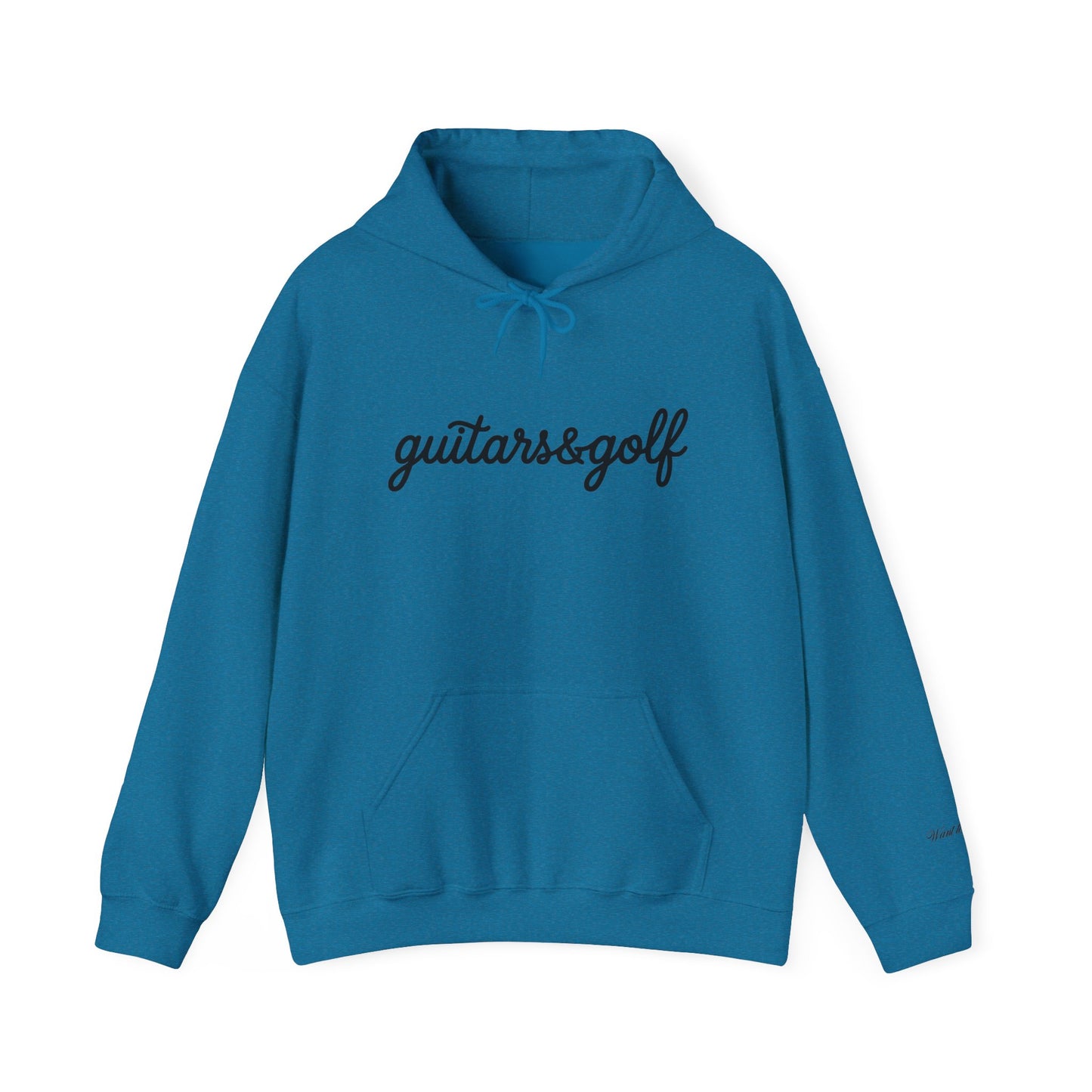 "guitars&golf" White Logo Heavy Blend™ Hooded Sweatshirt