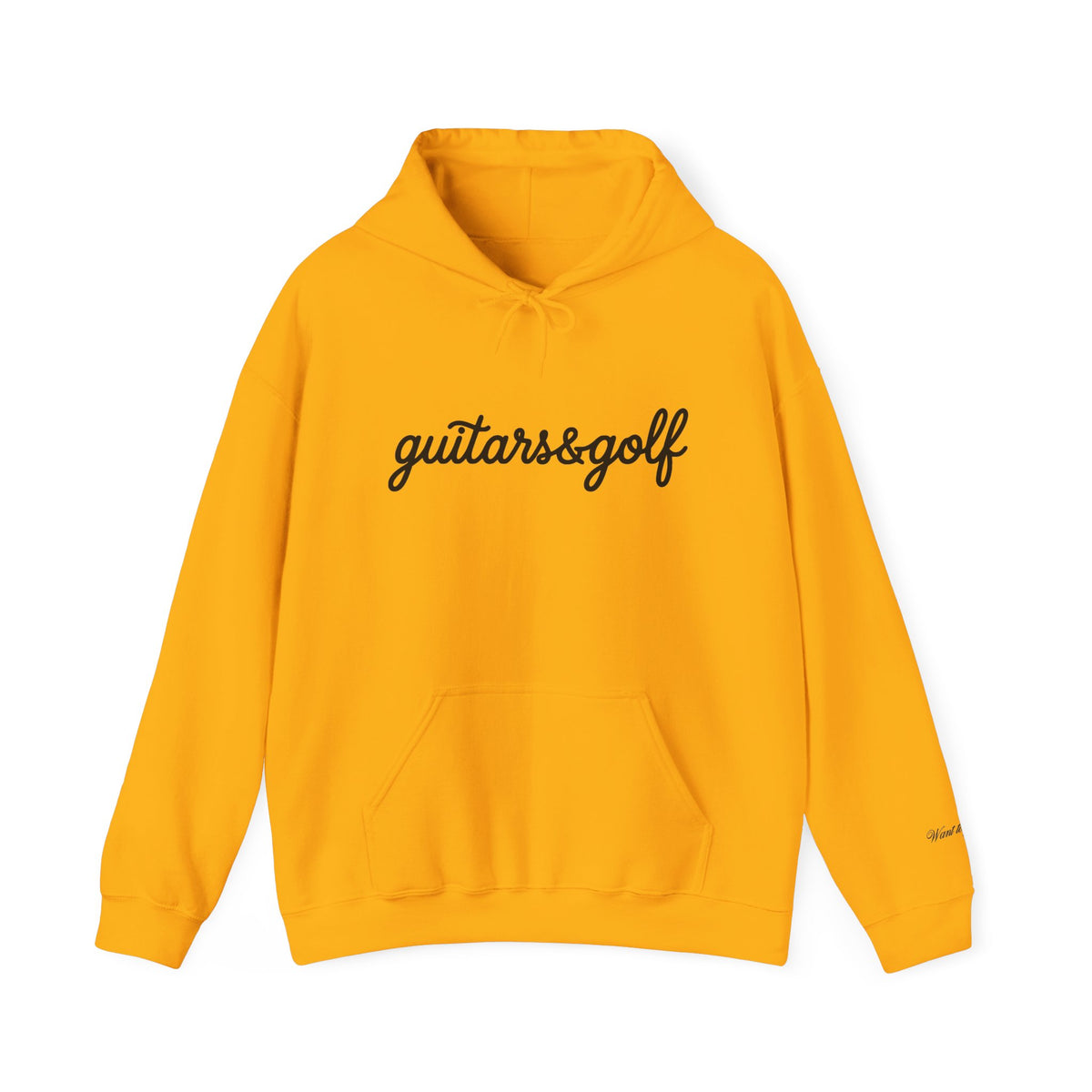 "guitars&golf" White Logo Heavy Blend™ Hooded Sweatshirt